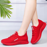 Women Casual Shoes Summer Breathable black flat Shoes Slip On Walking mesh Sneakers Vulcanized Shoe Mart Lion   