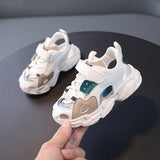 Summer Children Breathable Non-slip Shoes Boys Sports Baotou Sandals Baby Girls Hollow Sneakers Beach Wear Mart Lion beige 21 