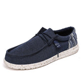 Lightweight Men's Canvas Casual Shoes Slip-on Footwear Office Dress Loafers Lazy Outdoor Sneakers Mart Lion Blue 6.5 