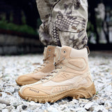 men's Military Leather Boots Special Force Tactical Desert Combat Outdoor Shoes Ankle Mart Lion   