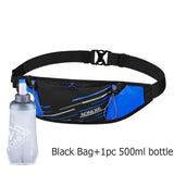 W8102 Lightweight Slim Running Waist Bag Belt Hydration Fanny Pack For Jogging Fitness Gym Hiking Mart Lion BLK With Bottle  