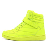 6CM Height Increasing Sneakers For Women Platform Casual Sport Shoes Green Leather High Top Wedge Mart Lion Green 883 35 