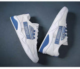 Men's Shoes Sports Casual Mesh Breathable Lace Up Running Student Cross Border Foreign Trade Mart Lion F130 White blue 39 