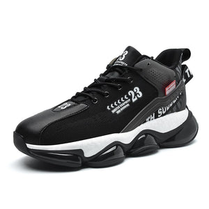 Fujeak Men's Casual Shoes Tenis Luxury Trainer Race Sneakers Breathable Running Mart Lion black 1 39 