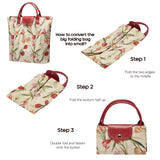 Tapestry Foldable Tote Bag Reusable Shopping Bag Grocery Bag Eco-Friendly Handbag For Grils Woman With Tulip Flower Design Mart Lion   