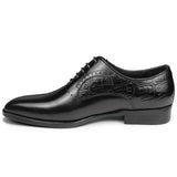 Men's Brogue Leather Dress Shoes Pigskin Lining lace up shoes elegant formafor zapatos hombre vestir Mart Lion   