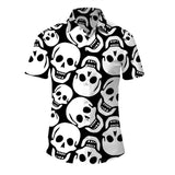 Skull Hawaiian Shirt Oversized Men's 3d Print Beach Shirt Short Sleeve Button Casual Oversized Summer Shirt Mart Lion CSHZY-20220616-7 European size M 
