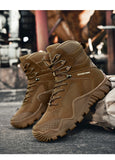 Men's Military Boots Outdoor Field Training Shoes Army Climbing Hiking Ankle Working Mart Lion   