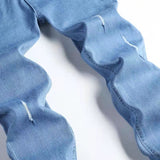 Blue Jeans Men Stretch Skinny Denim Pants Autumn Classical  Jeans Mart Lion   
