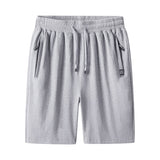 Men's Shorts Hot Summer Casual Cotton Style Boardshort Bermuda Drawstring Elastic Waist Breeches Beach Shorts Mart Lion Gray L 