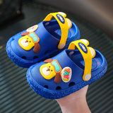 Summer Children Sandals Baby Garden Shoes Kids Boy Girls Cute Cartoon Animals Sandal Babies Slippers Toddler Breathable Shoe Mart Lion dark blue 24-25 