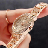 Rhinestone Women Bracelet Watches Female Roman Numeral Quartz Reloj Mujer Feminino Mart Lion   