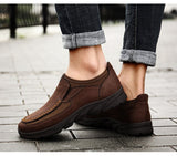  Walking Shoes Men's Handmade Retro Men's Casual Loafers Slip on Sneakers Mart Lion - Mart Lion