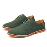 Men's Casual Shoes Lace Up Classic British Summer Oxford Shoes Black Flat Footwear Mart Lion Green 38 