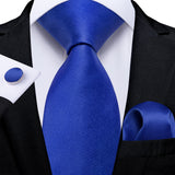 DiBanGu Pink Solid Silk Ties for Men's Pocket Square Cufflinks  Accessories 8cm Necktie Set Mart Lion N-7820  
