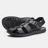 Leather Men Sandals Comfortable Lightweight Retro Sandals Summer Men shoes Mart Lion   