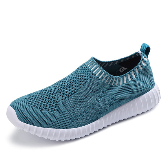 Breathable Shoes Women Summer Mesh Sock Trainers Outdoor Sports Running Casual Flat Sneakers wedge slip Mart Lion   