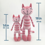 Kawaii Cat Plush Toys Cute 35.5cm Stuffed Dolls Girls Boys Soft Cats Plush Toy Soft Doll for Home Decoration Mart Lion 35.5cm Pink China