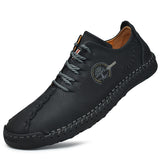 Handmade Genuine Leather Casual Men Shoes Design Sneakers Loafers Driving Mart Lion Black 38 