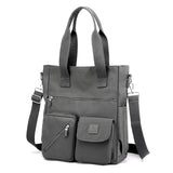 Women Shoulder Bag Top-handle Nylon Female Travel Bags Large Capacity Shopping Crossbody Ladies Mart Lion Gray (30cm<Max Length<50cm) 