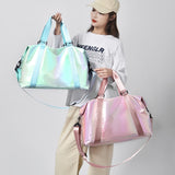 Travel Bag Large Women Handbags Pure Color Shoulder Crossbody Duffle Bag Casual Mart Lion   