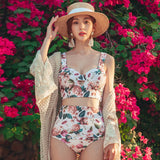 Two Pieces Swimwear For Women Print Bikini Set Female Floral Swimsuit 1 Set Bathing Suits Mart Lion M  
