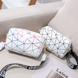 Women Bags Rhombus Ribbon Camera Small Square Bag Casual Mobile Phone Bag Small Mart Lion   