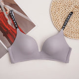 1 Pcs Wire Free Soft Bra Active Lingerie Underwear Woman Everyday Solid Bralette Mart Lion light grey S 