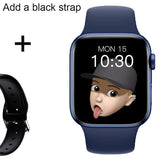 IWO Smart Watch Men's Women Bluetooth Call Sports Smartwatch X8max Heart Rate Sleep Monitor Fitness Tracker For Huawei Iphone Mart Lion Blue add a black China 