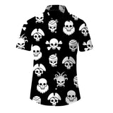 Skull Hawaiian Shirt Oversized Men's 3d Print Beach Shirt Short Sleeve Button Casual Oversized Summer Shirt Mart Lion CSHZY-20220616-12 European size M 