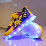 Pokemon Kids Sneakers Anime Pikachu Sport Running Shoes  LED Basketball Breathable Tennis Shoes Casual Luminous Children Mart Lion   