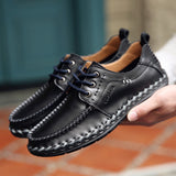 Genuine Leather Handmade Casual Men Shoes Design Sneakers Man Leather Travel Loafers Driving Mart Lion   