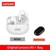 Original Lenovo LP5 Wireless Bluetooth Earbuds HiFi Earphone With Mic Headphones Waterproof Mart Lion White FC and Bag China 