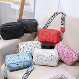 Women Bags Rhombus Ribbon Camera Small Square Bag Casual Mobile Phone Bag Small Mart Lion   