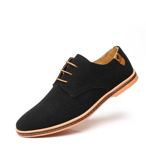 Men's Casual Shoes Lace Up Classic British Summer Oxford Shoes Black Flat Footwear Mart Lion   