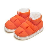 Women's Home Slippers Winter Warm Plush Waterproof Slippers Indoor Non-slip Cotton Shoes Couple Zapatos Mujer Mart Lion Vitality Orange 26-27 