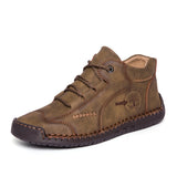 Ankle Boots Handmade Leather Western Classic Men's Hiking Trekking Outdoor Work Shose Mart Lion Khaki 38 