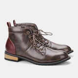  American Style Men's Boots Retro Brand Ankle Leather Mart Lion - Mart Lion
