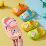 Children Summer Beach Shoes Home Household Garden Shoes Sandals Summer Baby Slippers Sole Slippers Hole Mart Lion   
