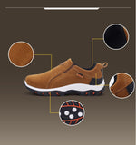  Men's Walking Shoes Slip on Casual Shoes Thick Bottom Non-slip Outdoor Hiking Sneakers Mart Lion - Mart Lion