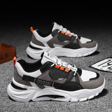 Autumn Men's Shoes Mesh Lace-up Korean Version Trendy Sports Casual Teenager Students Cross-border Mart Lion Black gray 39 