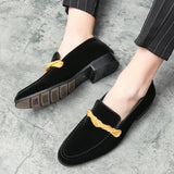 Men Loafers Shoes Faux Suede Leather Low Heel Casual Vintage Slip-on Classic Mart Lion black 38 