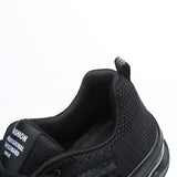 Men's Leather Walking Jogging Sneakers Running Sport Shoes Black Lightweight Athletic Trainers Breathable Mart Lion   