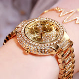 Top Women Watches Ladies  Quartz Full Rhinestone Wristwatches Relogio Feminino Mart Lion   