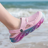 Unisex Summer Sandals Women Men's Platform Slippers Beach Eva Sole Slide Sandal Clogs Mart Lion Pink 36 