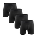 Man's Boxer Cotton Underwear Ropa Interior Hombre Underpants Bokserki Meskie Calzoncillos Long Lingerie Panties Shorts Mart Lion Black-4pcs Asia XL 