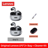 Original Lenovo LP5 Wireless Bluetooth Earbuds HiFi Earphone With Mic Headphones Waterproof Mart Lion Gray 2 FC Kit Bag China 
