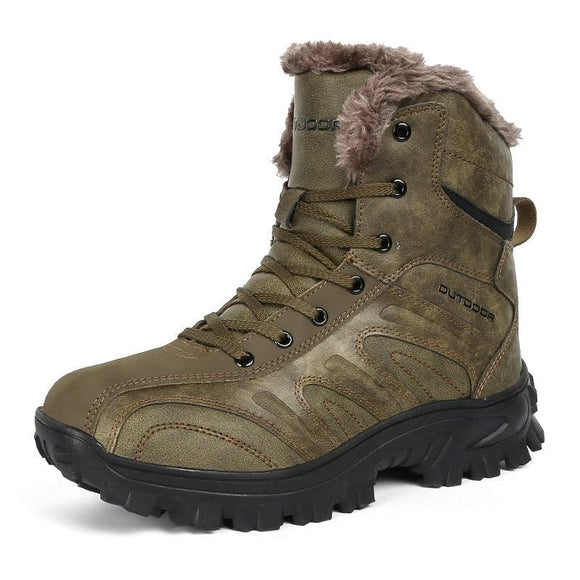 Winter Men's Work Shoes  Non-slip Wear-resistant Waterproof Warm Ankle Boots Apply To Motorcycle Combat Hiking Trekking Mart Lion   
