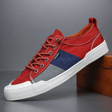 Men's Casual Shoes Sneakers Vulcanize Walking Classic Canvas Loafers Mart Lion 22121 red 38 
