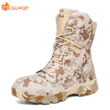 Men's Boots Military Tactical Special Force Leather Waterproof Desert Boot Combat Army Ankle Boot Sneakers Mart Lion   